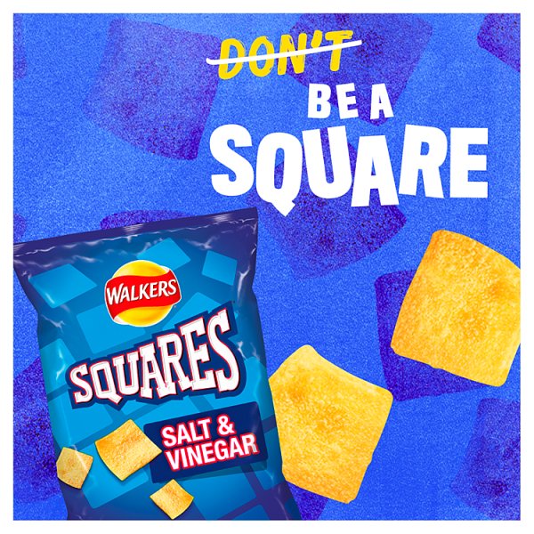 Walkers Squares Salt & Vinegar Snacks Crisps 32 x 27.5g – image 2