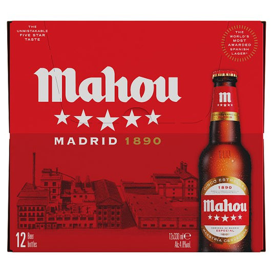 Mahou Lager Beer Bottles 12 x 330ml