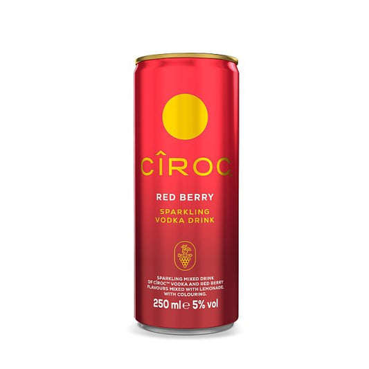 Ciroc Red Berry Sparkling Vodka Drink 12 x 250ml Can