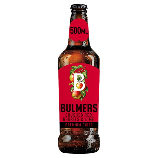 Bulmers Crushed Red Berries & Lime Cider Bottle 12 x 500ml