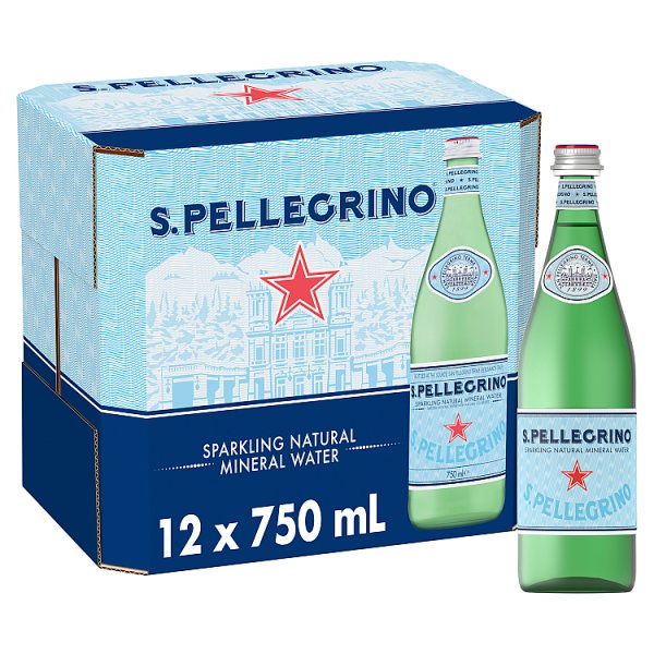 San Pellegrino Sparkling Natural Mineral Water Glass 12 x 750ml