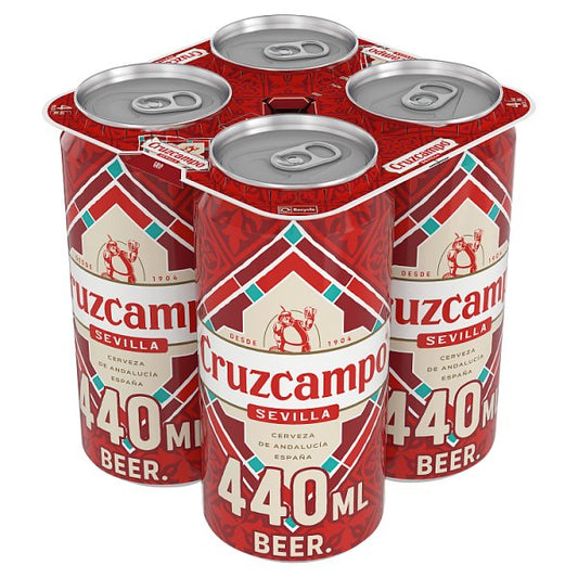 Cruzcampo Sevilla Lager Beer Cans 24 x 440ml