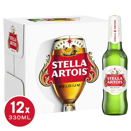 Stella Artois Premium Lager Beer Bottles 12 x 330ml